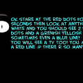 Stare at the red dots for 40's