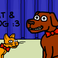 cat & dog :3