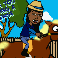 Riding a horse