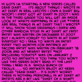 Dear Diary.....