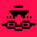 Scary Pixel Face Nerd by 8888