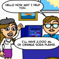 at the soda shop...