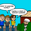 'Taking a crap'