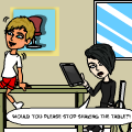 At the barbers