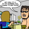 'Burning the midnight oil'