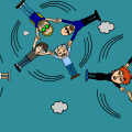 'Bitstrips Sky Diving Troop'