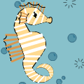 Cartoon Seahorse