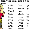 YOR NAME IN NINJA.