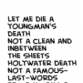 Let Me Die a Youngman's Death