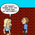 'The other side of the street'