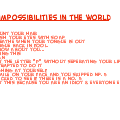 Impossibilities in the world
