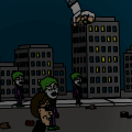 Crazy clowns horror,