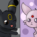 umbreon and espeon chibi