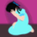 'She wept.'
