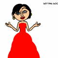 pretty red dress