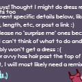 Dress Requests