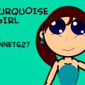 Aqua/Turquoise Anime Girl