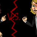 evil villian v.s. calum