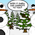 just too snow men