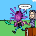 'Comic war with bonnie'