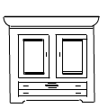 Cabinet Line Drawing