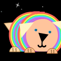 'Rainbow Puppy In Space'