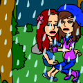 Tornado Girl And Lightning Girl