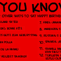 Happy Birthday in 12 Ways
