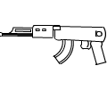 ak-74u line drawing