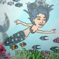 deep in the blue..