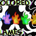 colored flames