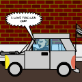 driven in the gun car