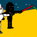 yoda vs vader and clones 
