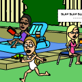 in the pool
