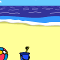 at the beach!