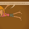 Chocolate swimming