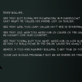 Dear, Bullies