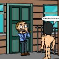 naked dude on my doorstep