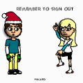 Sign out:3'