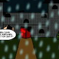 Haunted house scene