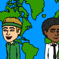 around the world