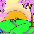 sunset kitty