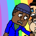 rainbow vs black and white