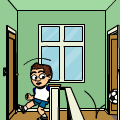 in the closet...