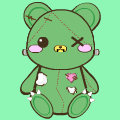 Zombie teddy bear <3