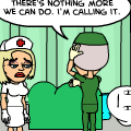 blue is in the hospital