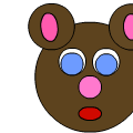 Teddy bear cartoon head