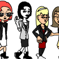 my friends in dresses... lol.