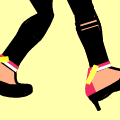 legs with shoes on