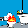 Fire against my butt